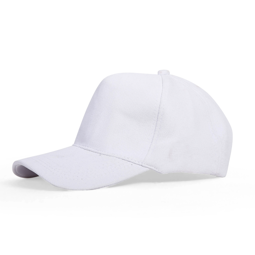 White Lightweight Twill Adjustable Cap